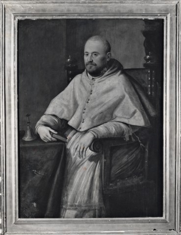 Anonimo — Anonimo romano - sec. XVI - Ritratto di cardinale — insieme
